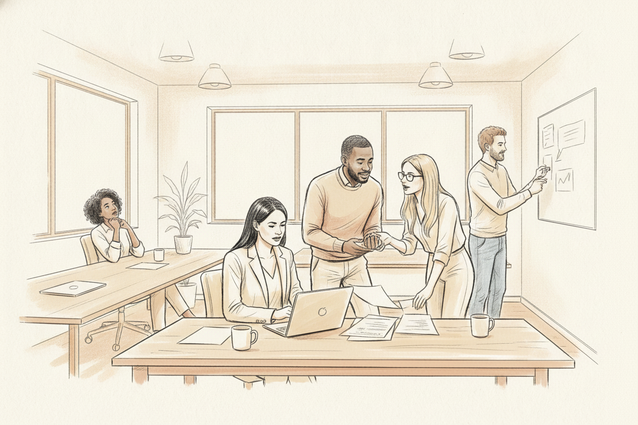 Person designing at desk